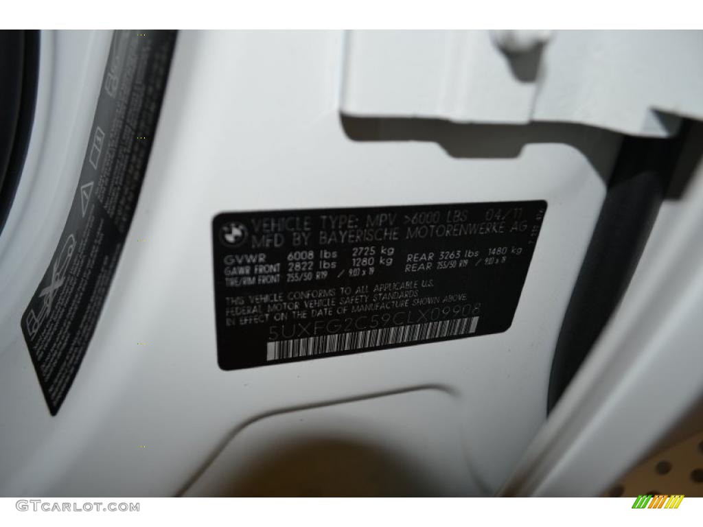 2012 X6 xDrive35i - Alpine White / Black photo #14
