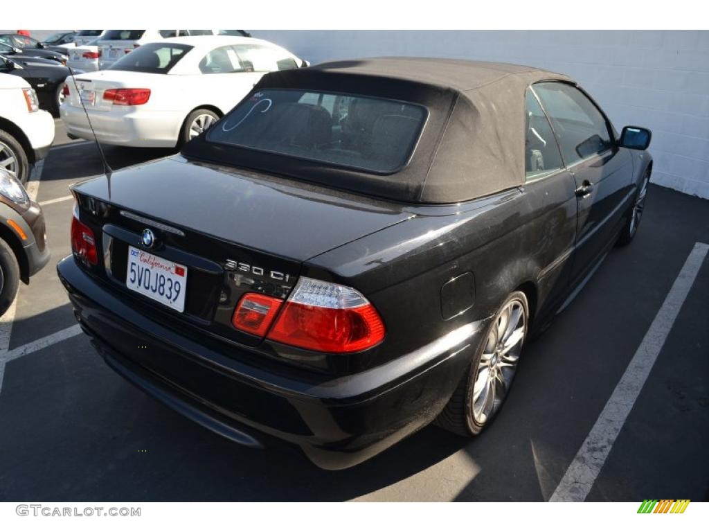 2006 3 Series 330i Convertible - Jet Black / Black photo #3