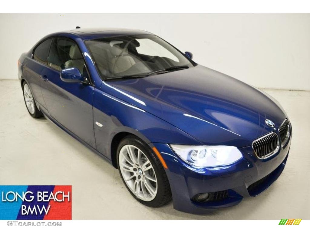 2011 3 Series 335i Coupe - Deep Sea Blue Metallic / Oyster/Black Dakota Leather photo #1