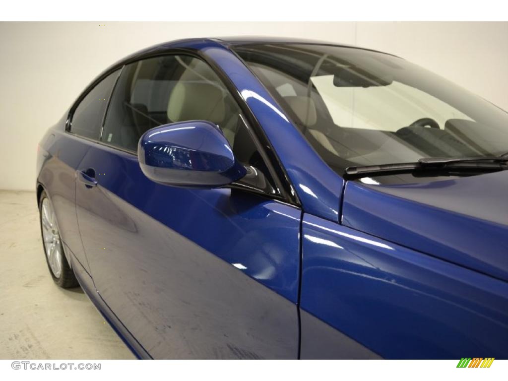 2011 3 Series 335i Coupe - Deep Sea Blue Metallic / Oyster/Black Dakota Leather photo #4
