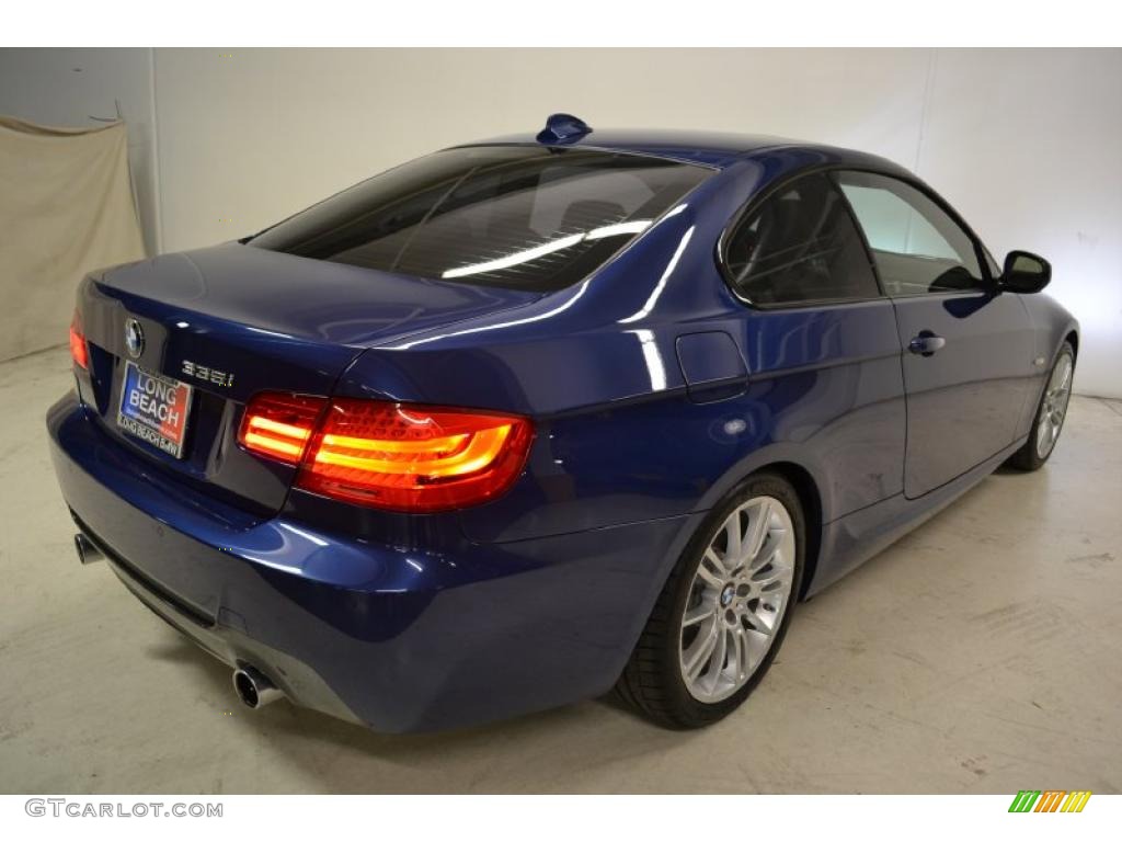 2011 3 Series 335i Coupe - Deep Sea Blue Metallic / Oyster/Black Dakota Leather photo #6