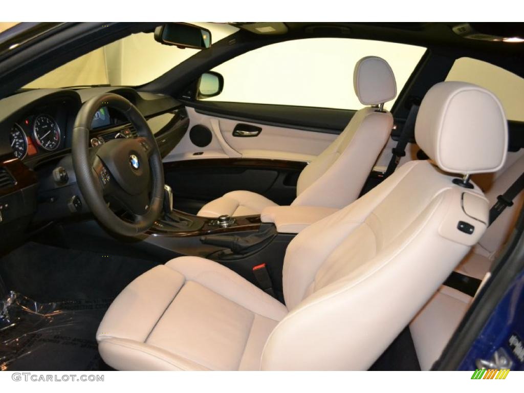 Oyster/Black Dakota Leather Interior 2011 BMW 3 Series 335i Coupe Photo #49600957