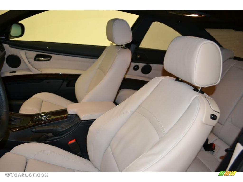 Oyster/Black Dakota Leather Interior 2011 BMW 3 Series 335i Coupe Photo #49600972