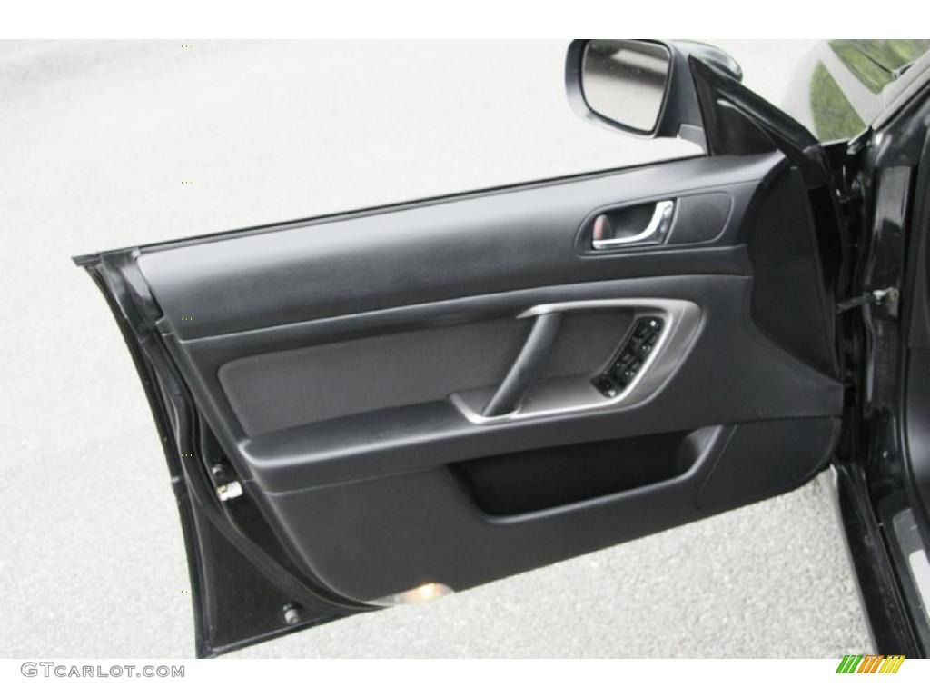 2005 Subaru Legacy 2.5 GT Wagon Charcoal Tweed Cloth Door Panel Photo #49601197