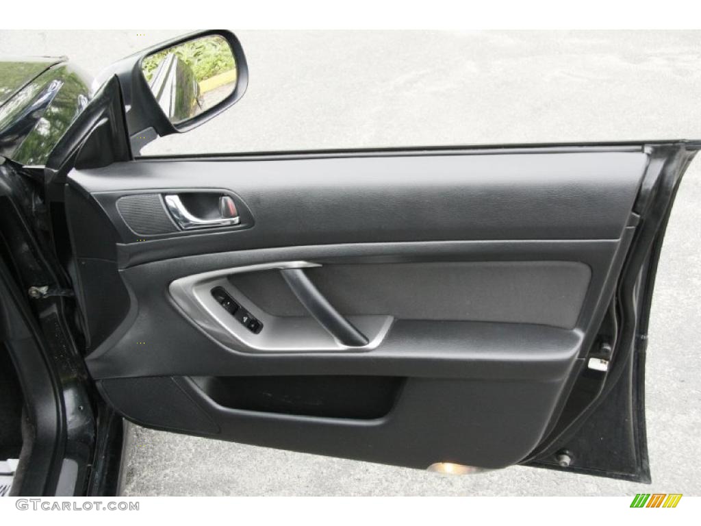 2005 Subaru Legacy 2.5 GT Wagon Charcoal Tweed Cloth Door Panel Photo #49601287