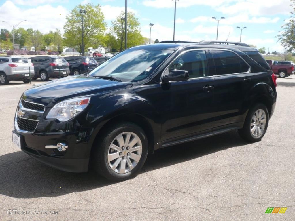 2010 Equinox LT AWD - Black / Jet Black/Light Titanium photo #2