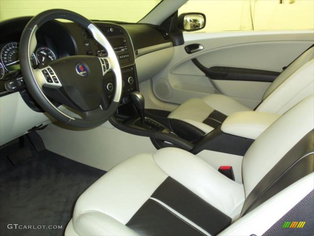 Parchment/Black Interior 2007 Saab 9-3 Aero Convertible Photo #49602502