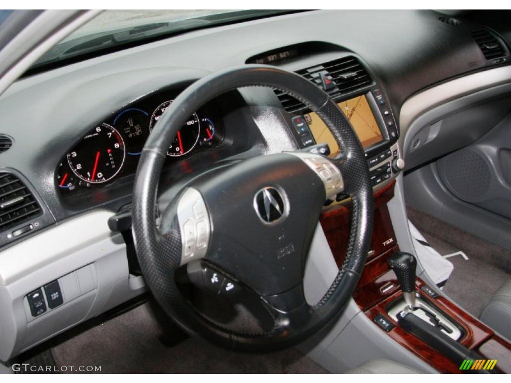 2004 Acura TSX Sedan Quartz Steering Wheel Photo #49604002