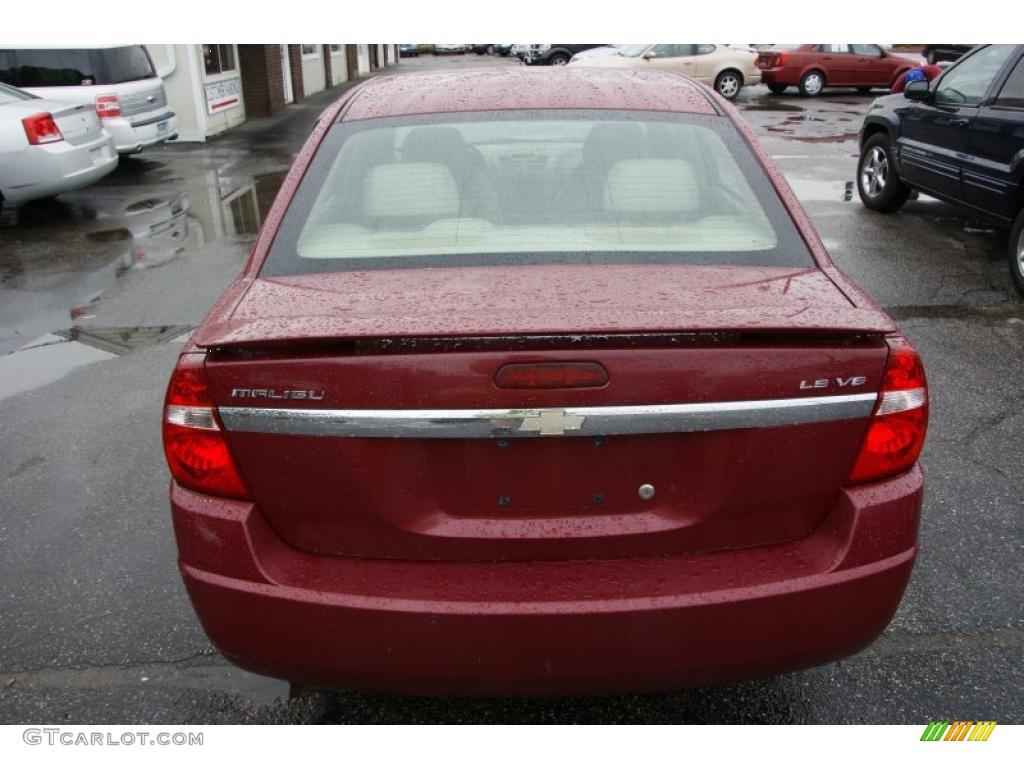 2004 Malibu LS V6 Sedan - Sport Red Metallic / Neutral photo #5