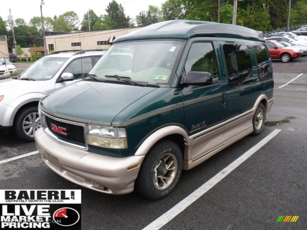 2000 Safari Conversion Van - Forest Green Metallic / Neutral photo #3