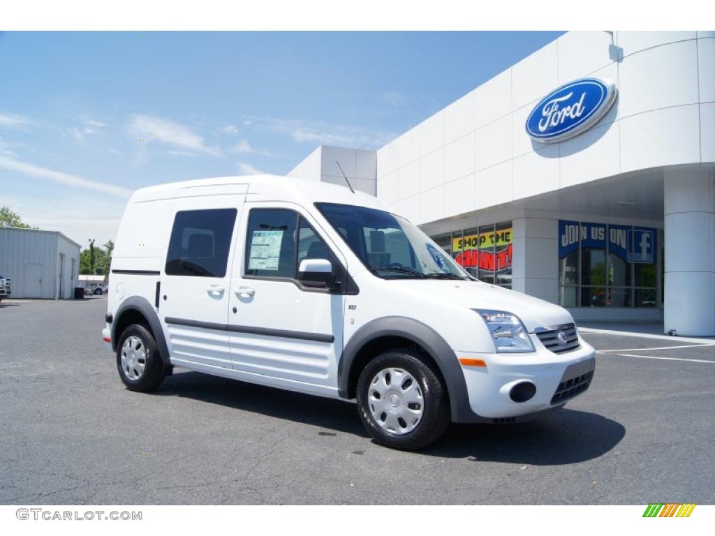 Frozen White 2011 Ford Transit Connect XLT Passenger Wagon Exterior Photo #49609228