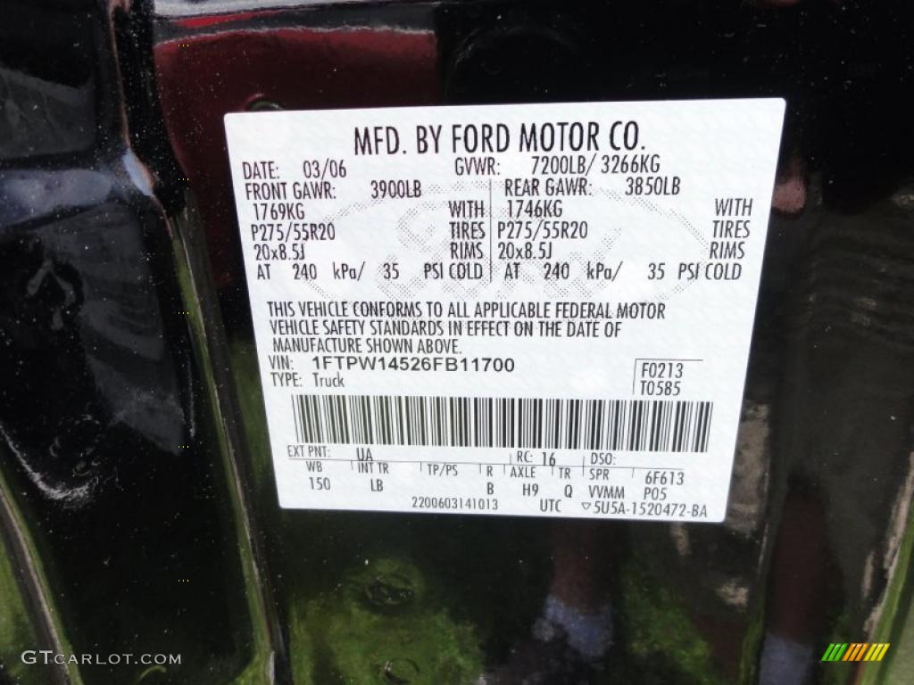 2006 F150 FX4 SuperCrew 4x4 - Black / Black/Medium Flint photo #34