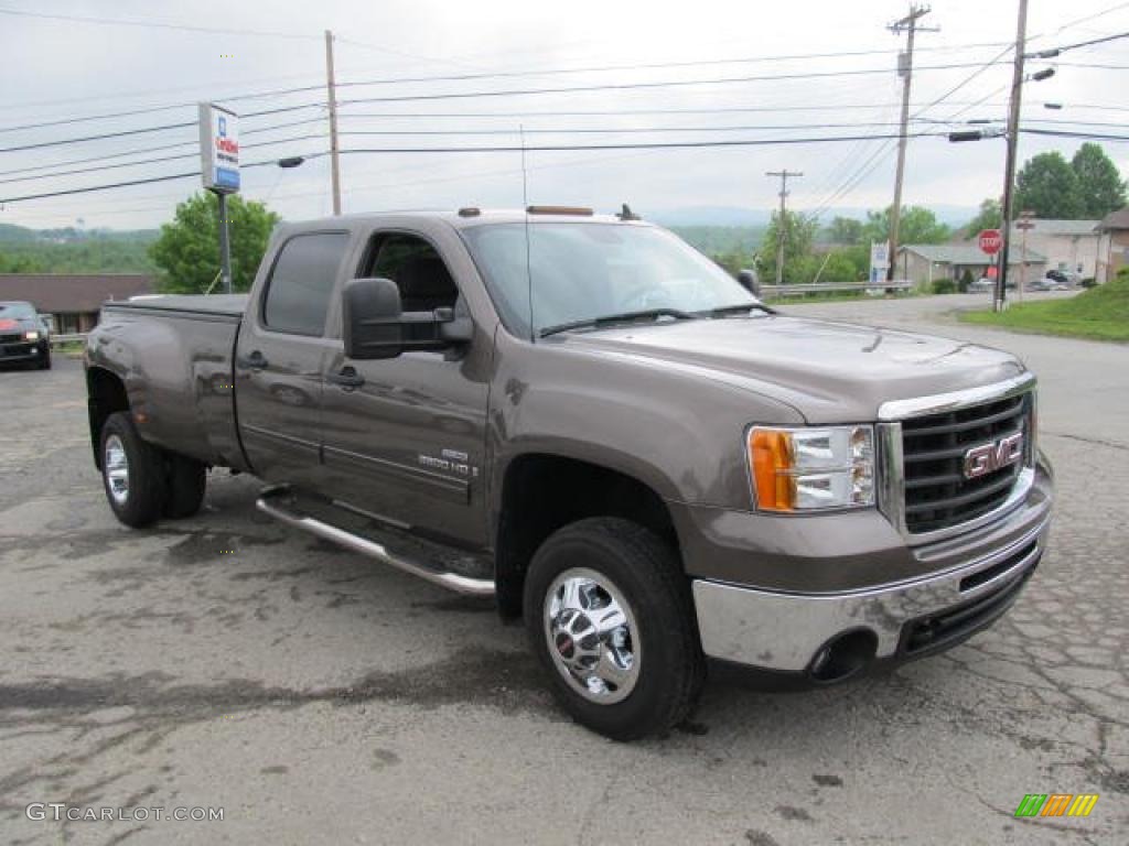 2008 Sierra 3500HD SLE Crew Cab 4x4 Dually - Medium Brown Metallic / Ebony photo #12