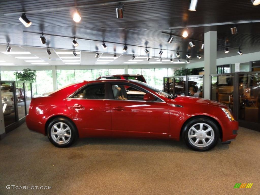 Crystal Red 2009 Cadillac CTS Sedan Exterior Photo #49611415