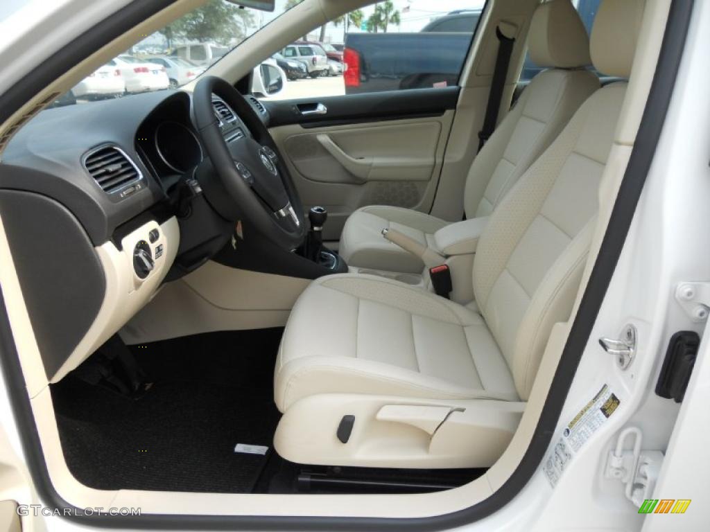 Cornsilk Beige Interior 2011 Volkswagen Jetta TDI SportWagen Photo #49612963