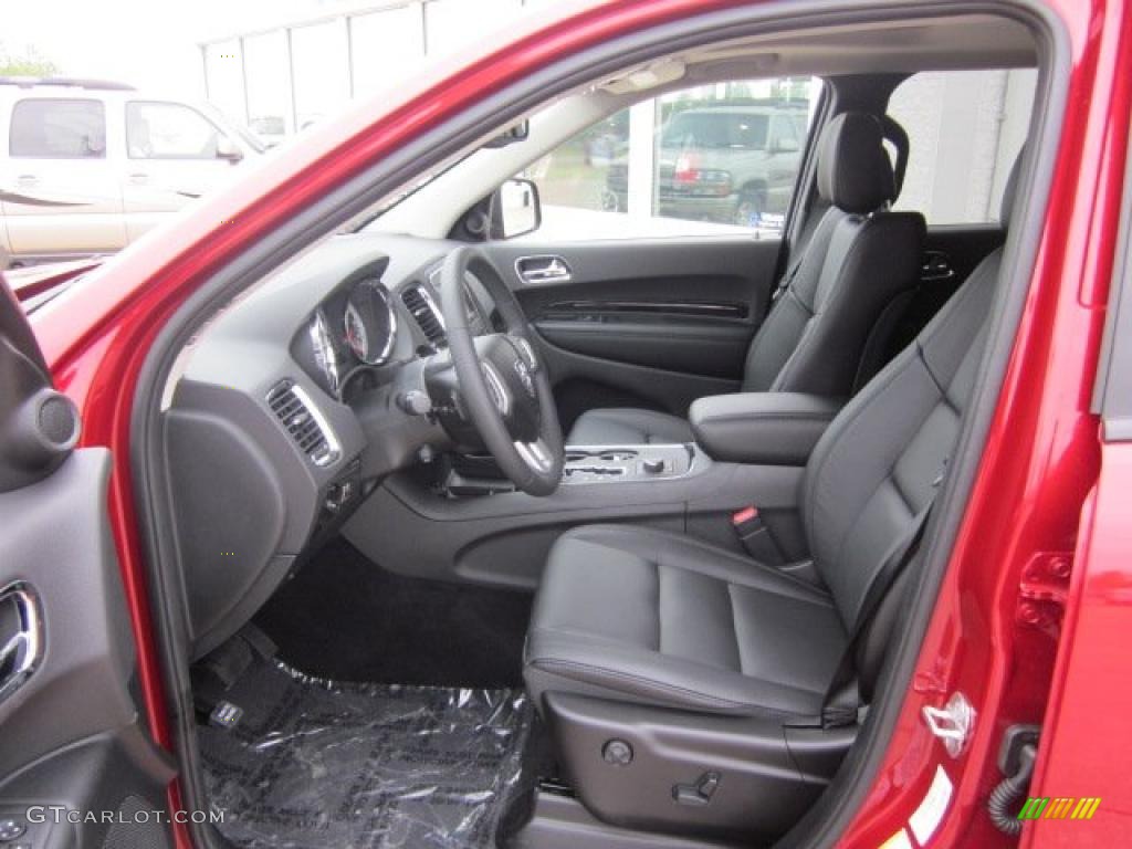 Black Interior 2011 Dodge Durango Crew Lux 4x4 Photo #49613746