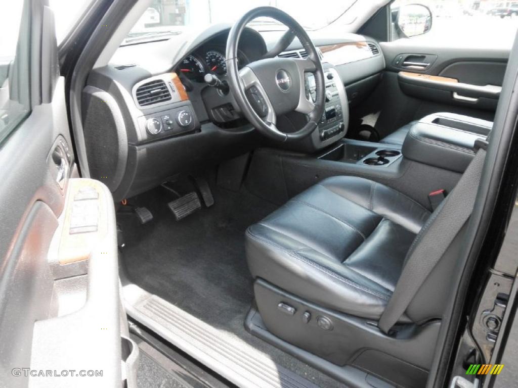 Ebony Interior 2008 GMC Sierra 1500 SLT Crew Cab 4x4 Photo #49617937