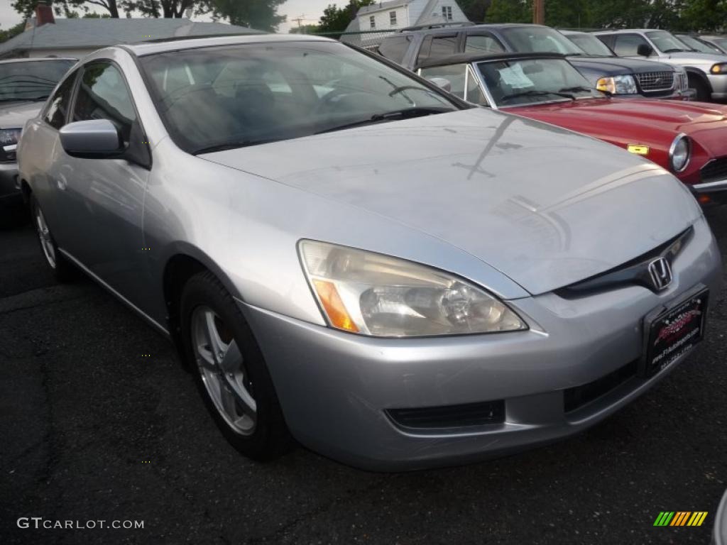 2003 Accord EX Coupe - Satin Silver Metallic / Black photo #2