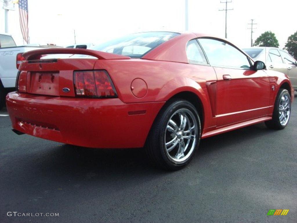 1999 Mustang V6 Coupe - Rio Red / Light Graphite photo #4