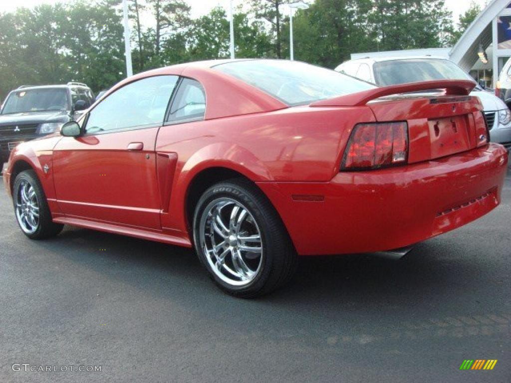 1999 Mustang V6 Coupe - Rio Red / Light Graphite photo #5