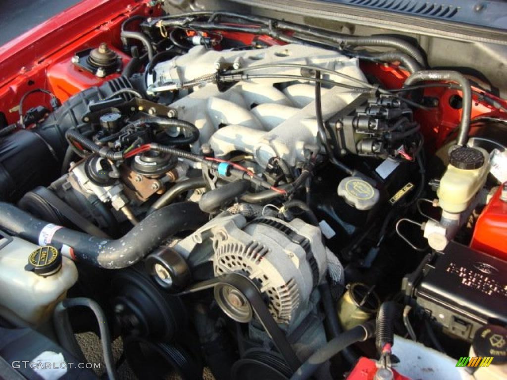 1999 Ford Mustang V6 Coupe 3 8 Liter OHV 12 Valve V6 Engine Photo 