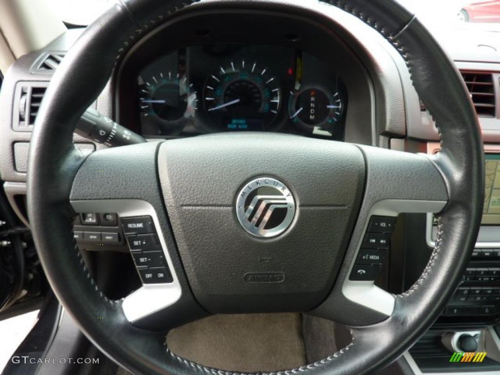 2010 Mercury Milan V6 Premier AWD Dark Charcoal Steering Wheel Photo #49620775
