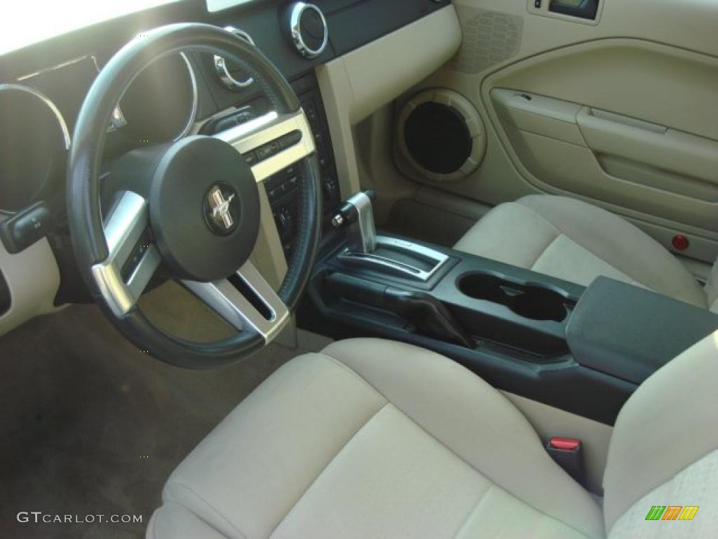 2007 Mustang V6 Premium Coupe - Vista Blue Metallic / Medium Parchment photo #9
