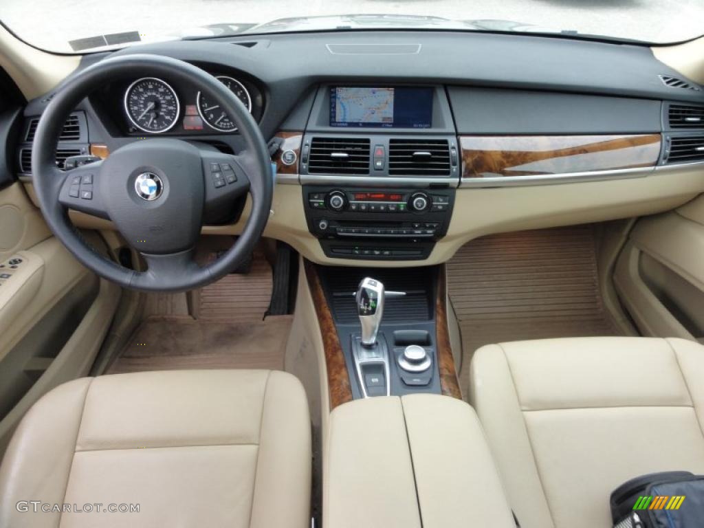 2007 BMW X5 4.8i Sand Beige Dashboard Photo #49621876