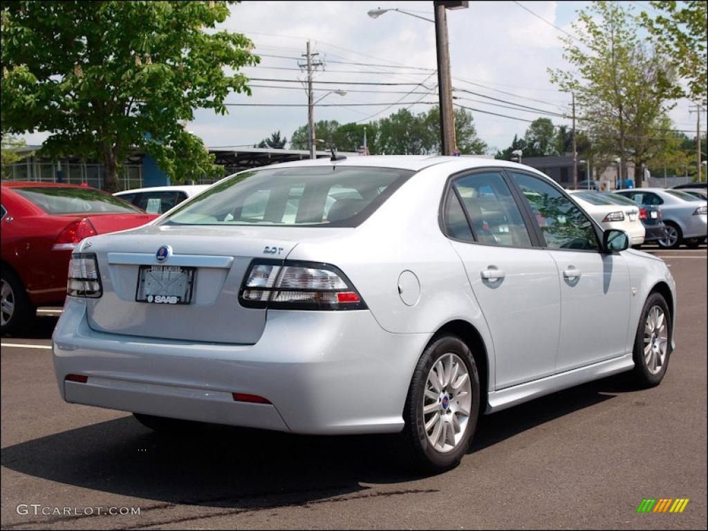 Snow Silver Metallic 2009 Saab 9-3 2.0T Sport Sedan Exterior Photo #49622140