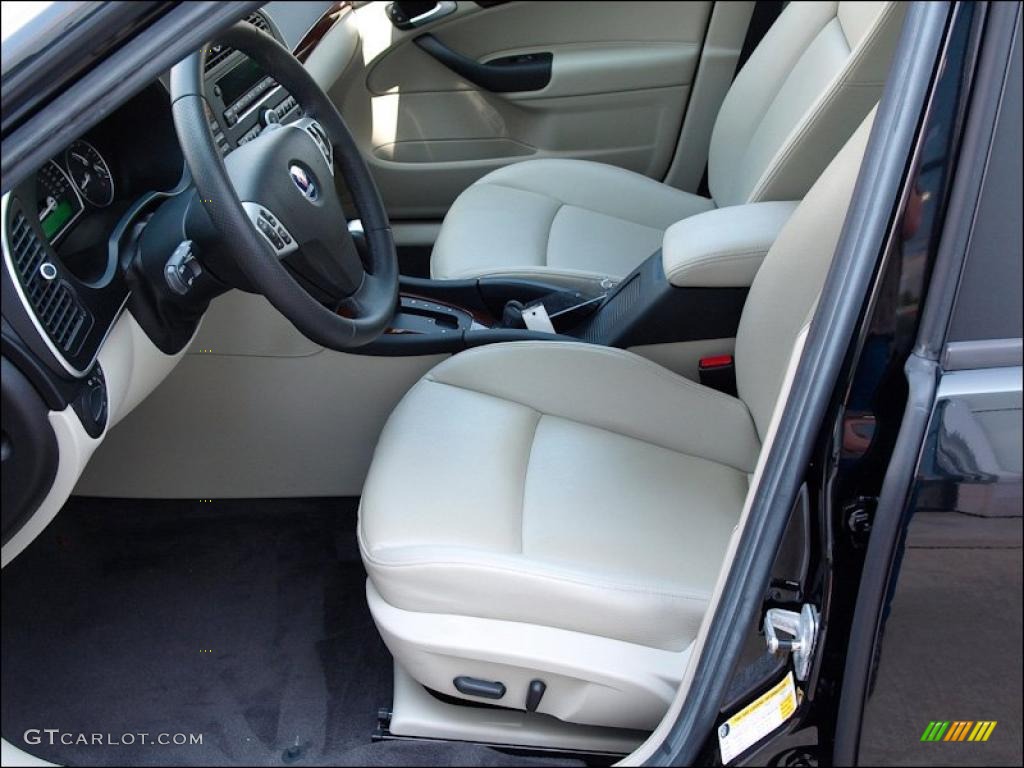 Parchment Interior 2009 Saab 9-3 2.0T Sport Sedan Photo #49622704