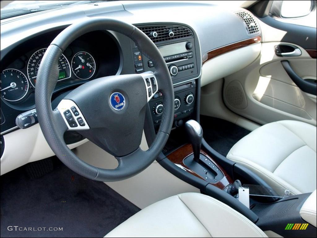 2009 Saab 9-3 2.0T Sport Sedan Parchment Dashboard Photo #49622737