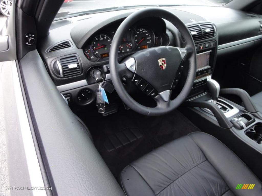 2008 Porsche Cayenne Tiptronic Black Steering Wheel Photo #49623256