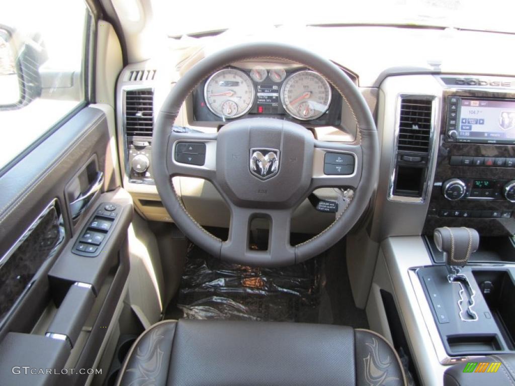 2011 Ram 1500 Laramie Longhorn Crew Cab - Rugged Brown Pearl / Light Pebble Beige/Bark Brown photo #15