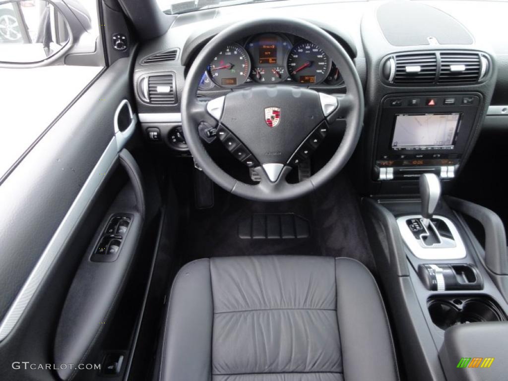 2008 Porsche Cayenne Tiptronic Black Steering Wheel Photo #49623487