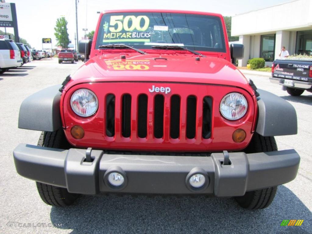 2011 Wrangler Sport 4x4 - Flame Red / Black photo #2