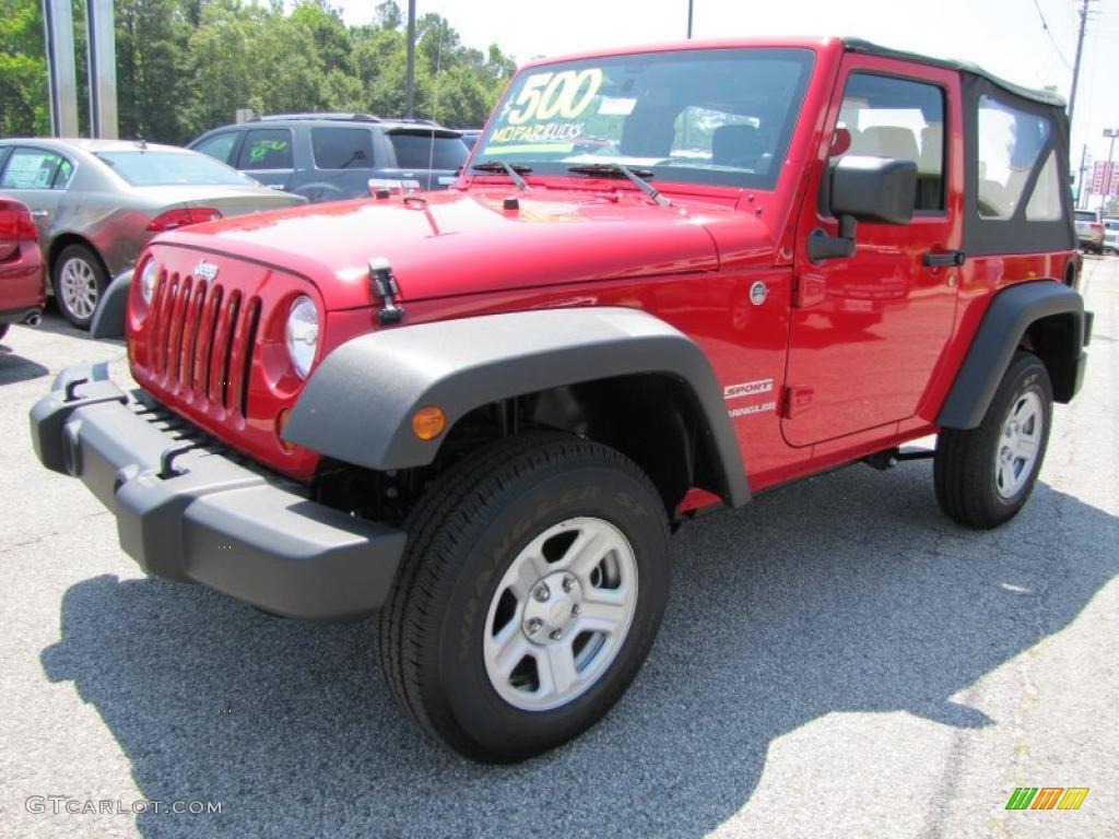 2011 Wrangler Sport 4x4 - Flame Red / Black photo #3