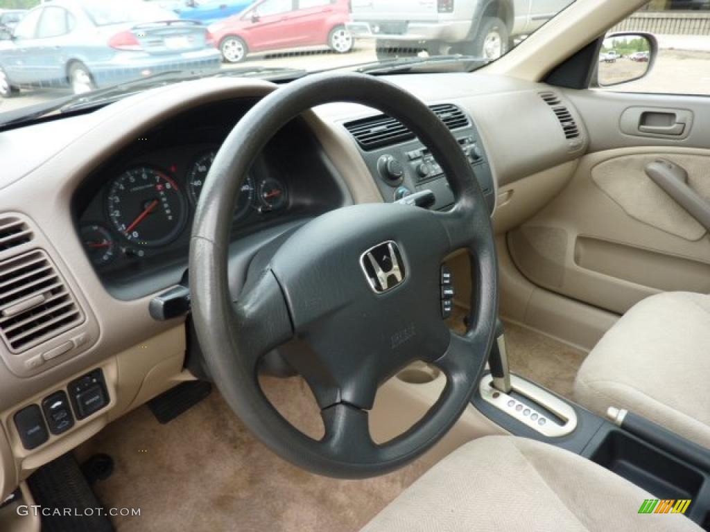 Beige Interior 2001 Honda Civic EX Sedan Photo #49624825