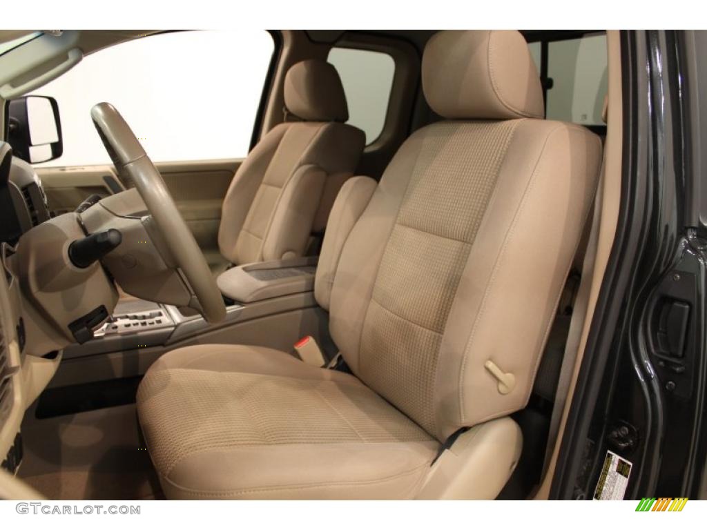 Almond Interior 2008 Nissan Titan SE King Cab 4x4 Photo #49627084