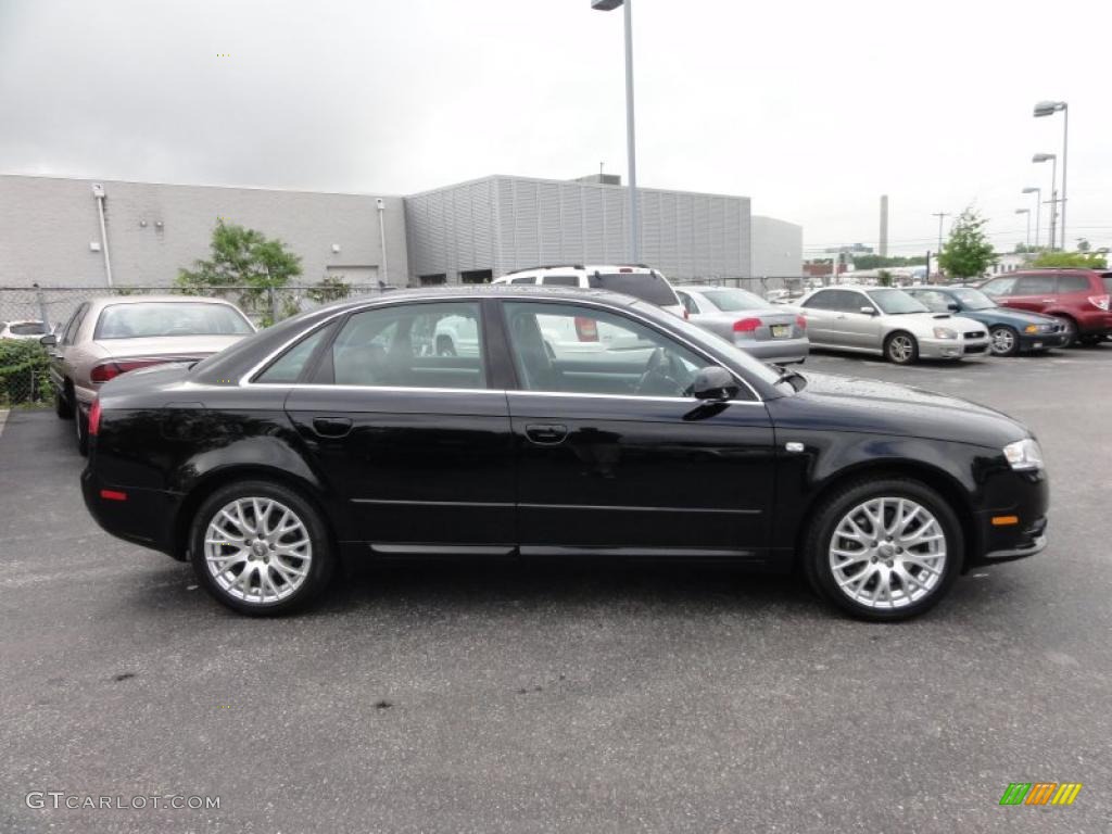 Brilliant Black 2008 Audi A4 2.0T quattro S-Line Sedan Exterior Photo #49627144