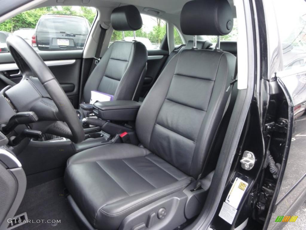 Black Interior 2008 Audi A4 2.0T quattro S-Line Sedan Photo #49627243