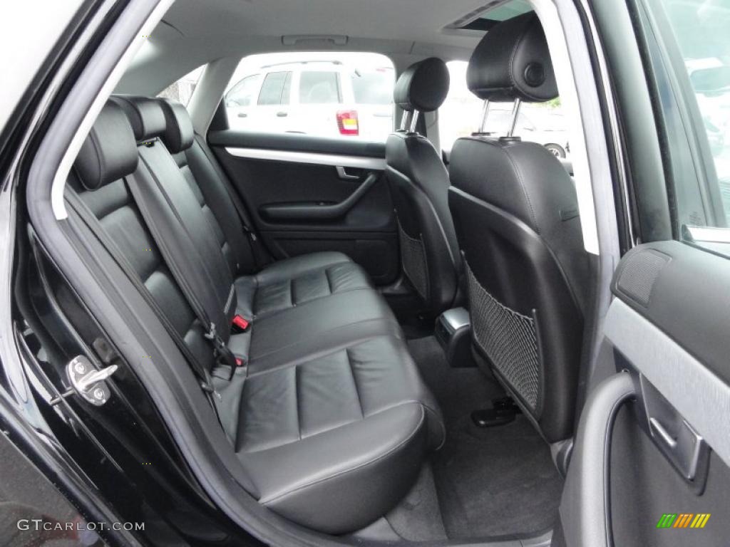 Black Interior 2008 Audi A4 2.0T quattro S-Line Sedan Photo #49627300