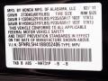 NH731P: Crystal Black Pearl 2011 Honda Odyssey EX Color Code