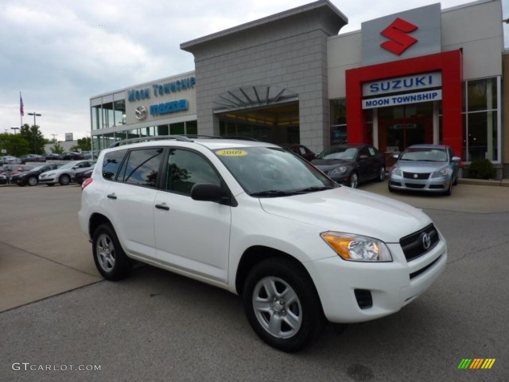 2009 RAV4 I4 - Super White / Ash Gray photo #1