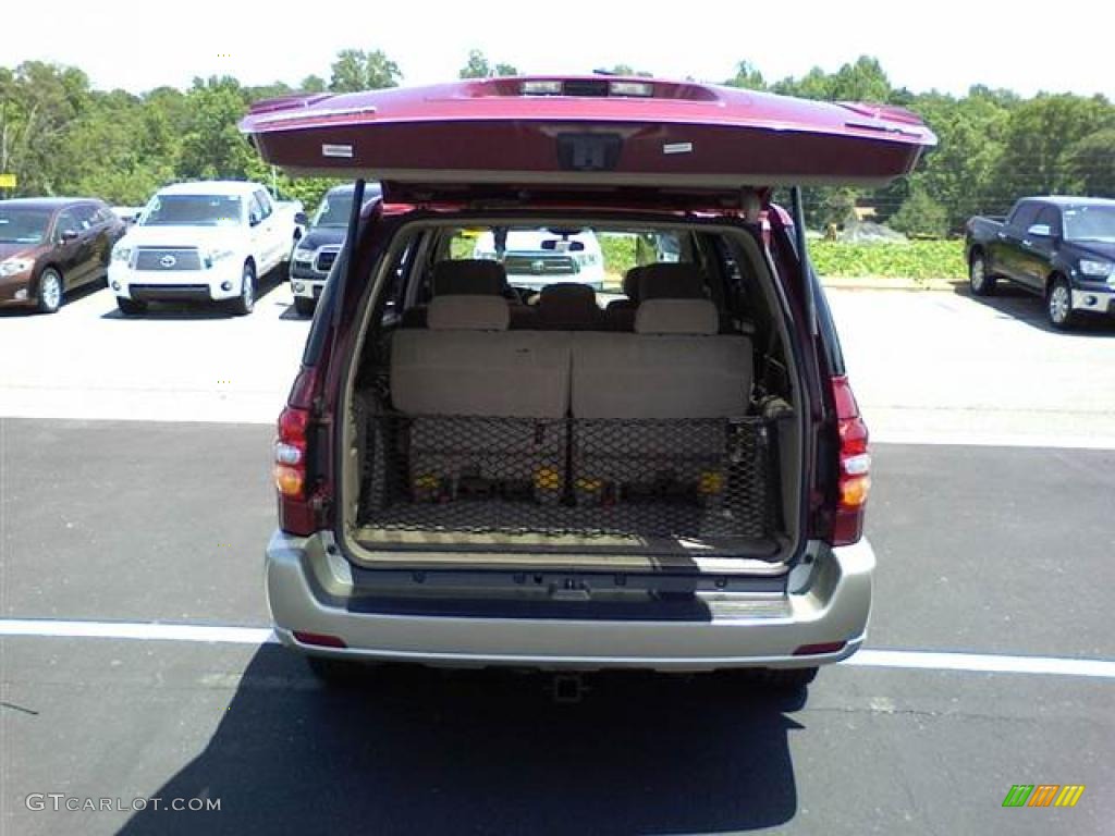 2001 Sequoia SR5 - Sunfire Red Pearl / Oak photo #15