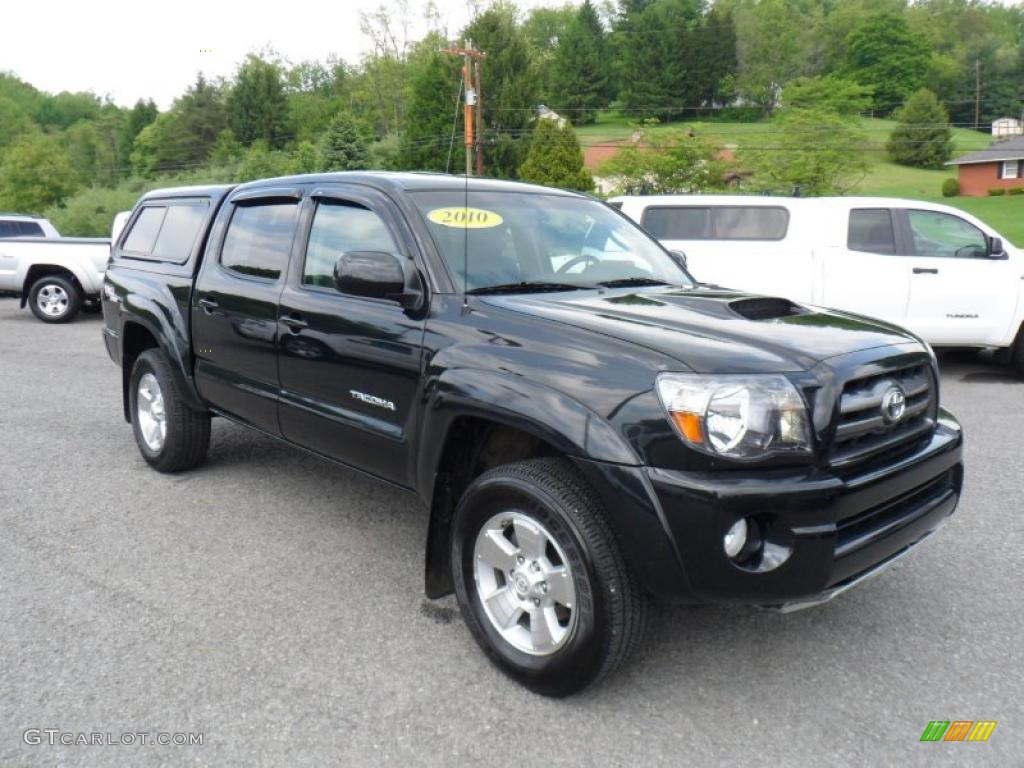 2010 Tacoma V6 SR5 TRD Sport Double Cab 4x4 - Black Sand Pearl / Graphite photo #1