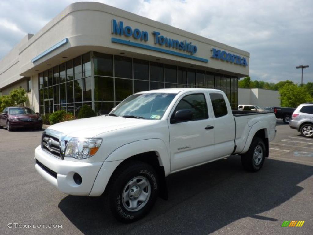 2009 Tacoma SR5 Access Cab 4x4 - Super White / Graphite Gray photo #1