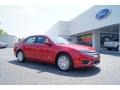 2011 Red Candy Metallic Ford Fusion Hybrid  photo #1