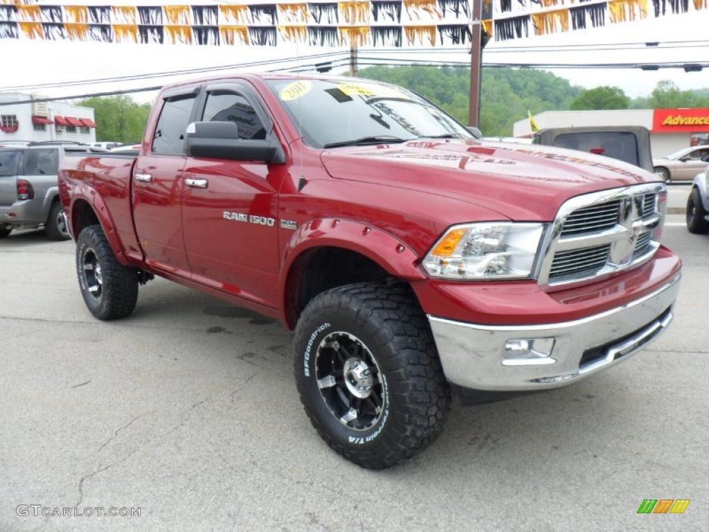 2011 Ram 1500 Big Horn Quad Cab 4x4 - Deep Cherry Red Crystal Pearl / Dark Slate Gray/Medium Graystone photo #7