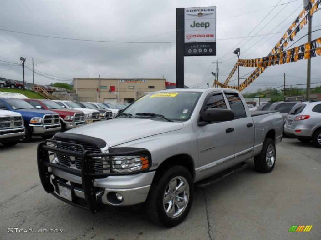 2005 Ram 1500 Laramie Quad Cab 4x4 - Bright Silver Metallic / Dark Slate Gray photo #1