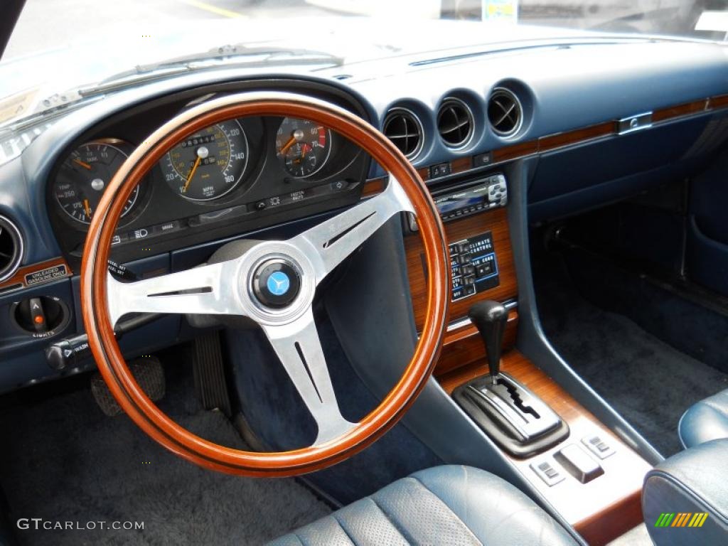 Blue Interior 1979 Mercedes-Benz SL Class 450 SL Roadster Photo #49635917